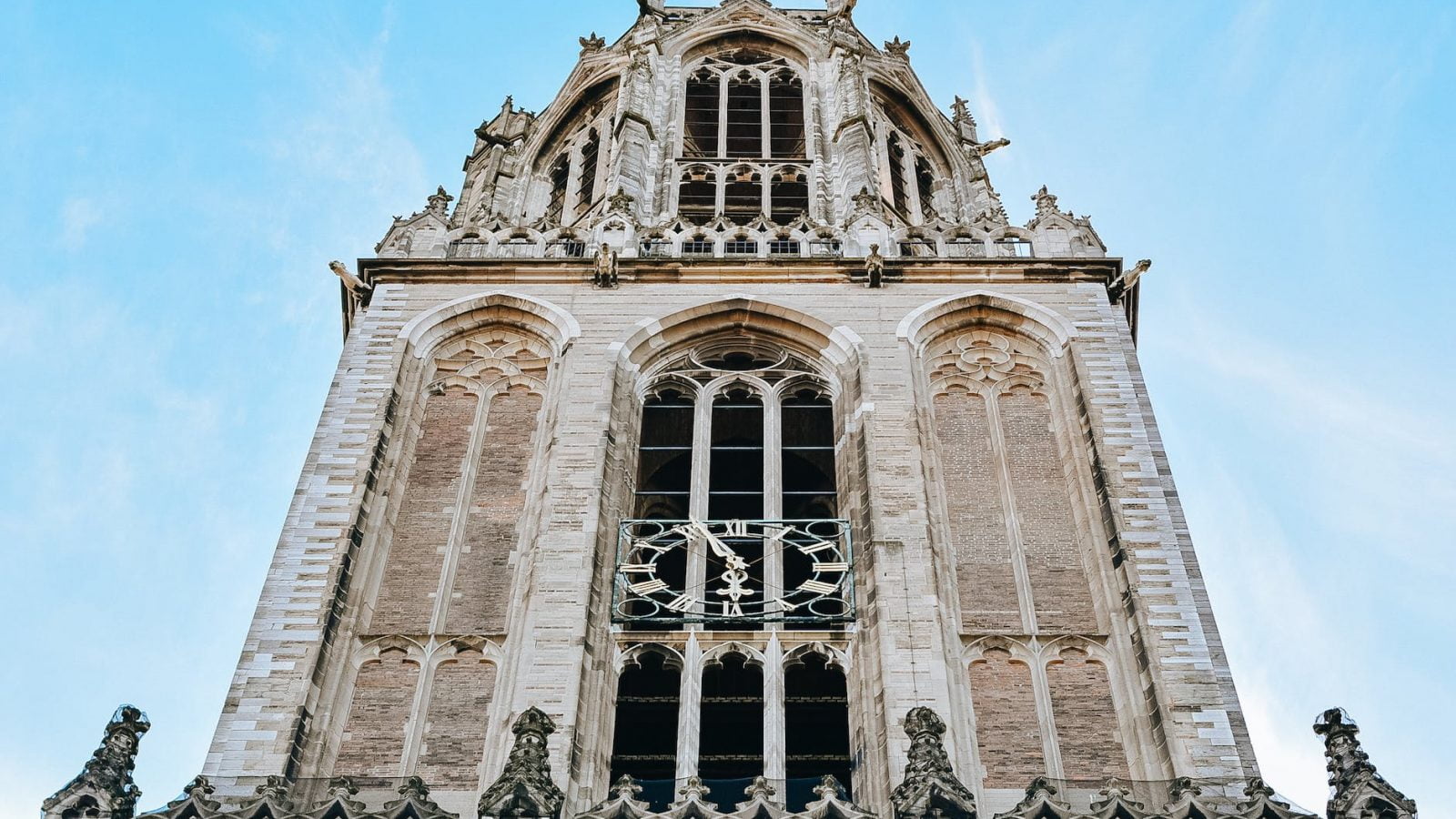 facade of medieval church tower